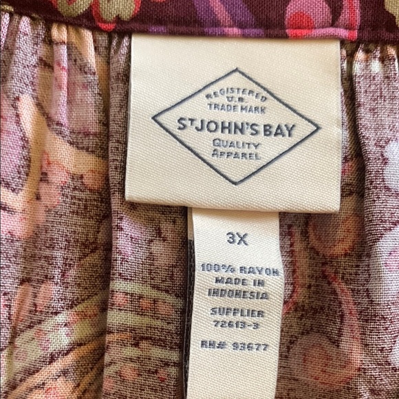 St Johns Bay NWT Lightweight Paisley Bohemian Print Dress - Picture 11 of 15